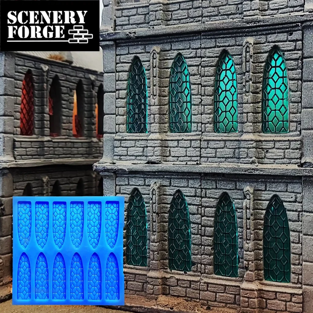 Leaded glass – Gothic Temples – Squares & Rhombs