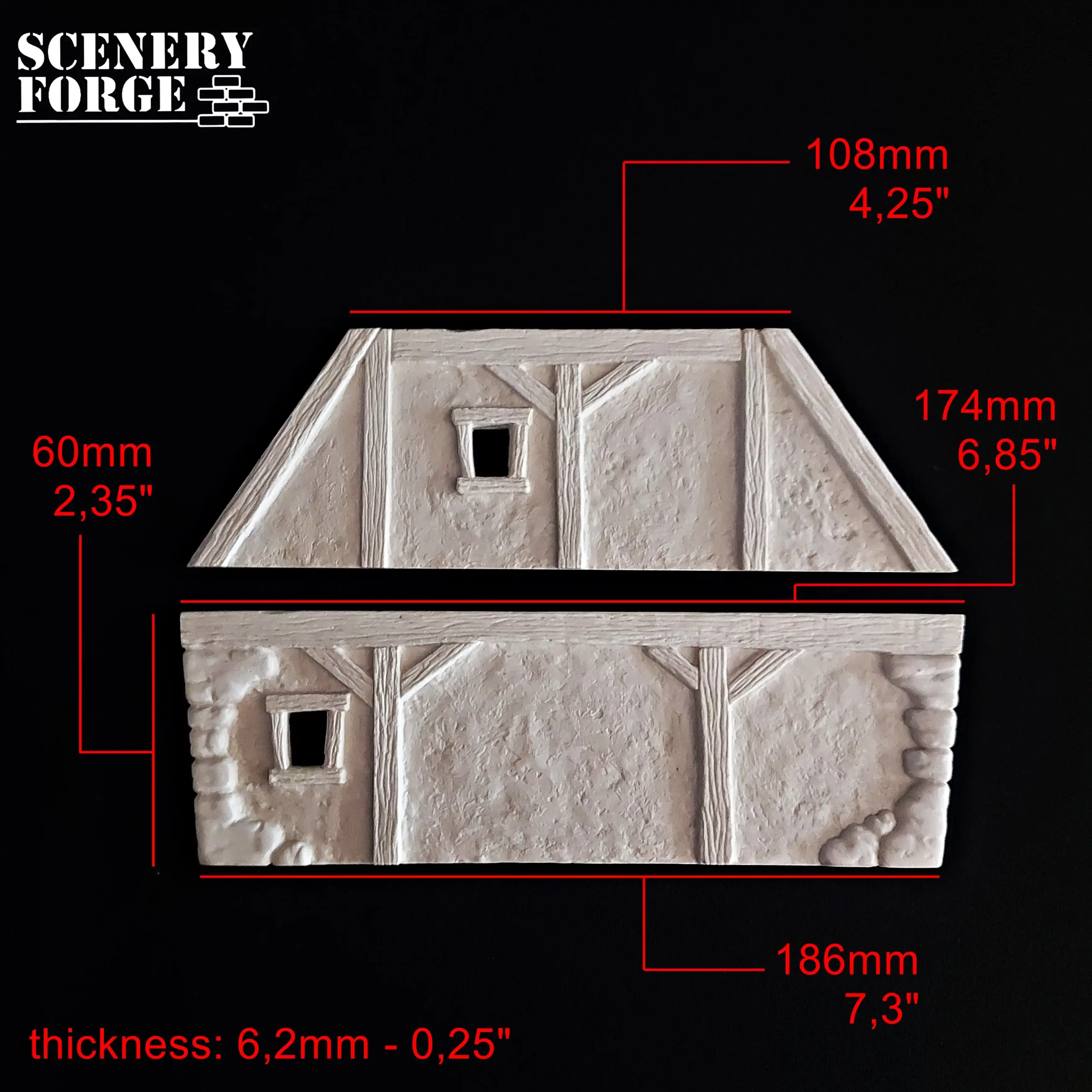 Medieval houses XL pieces – Thin mould R23